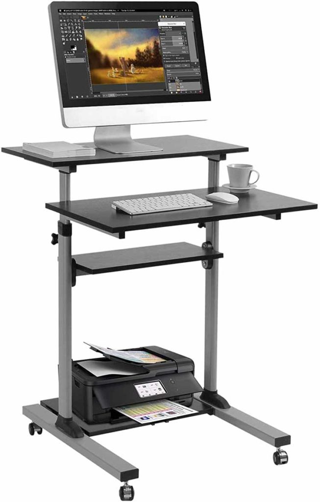 Mobile Standing Desk Height Adjustable