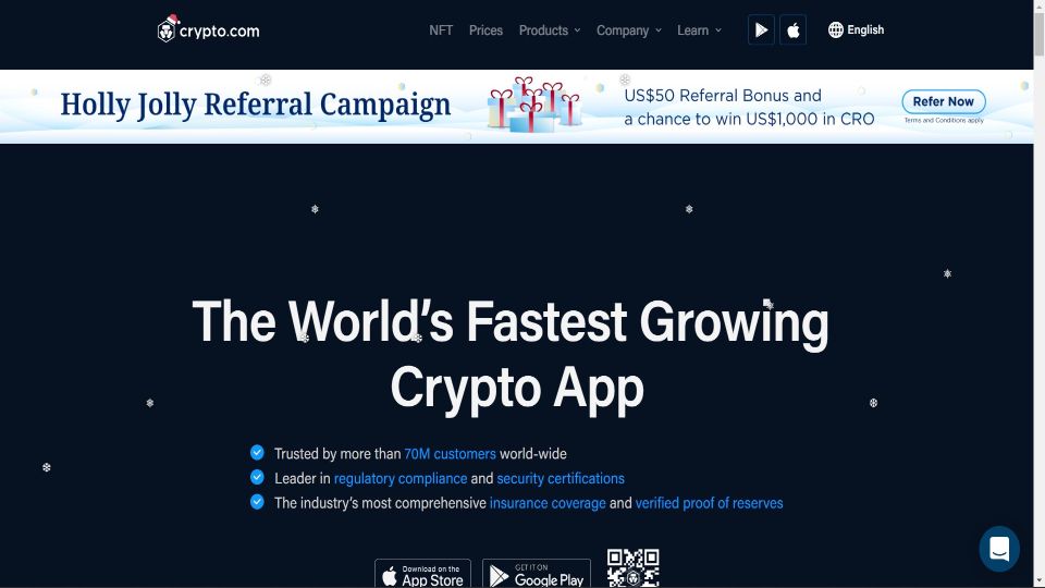 Screenshot of Crypto.com Exchange