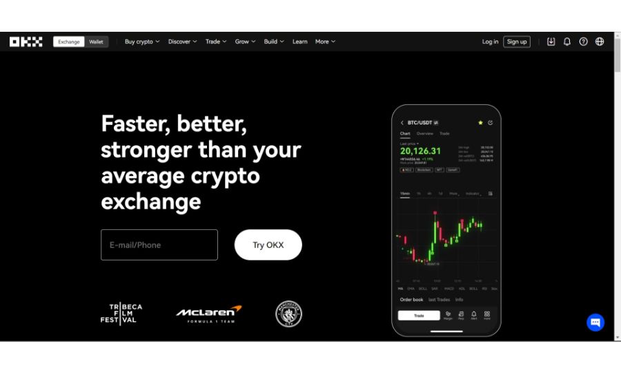 Screenshot of OKX Exchange