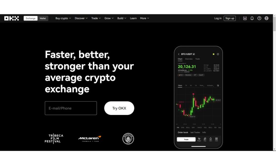 Screenshot of OKX Exchange