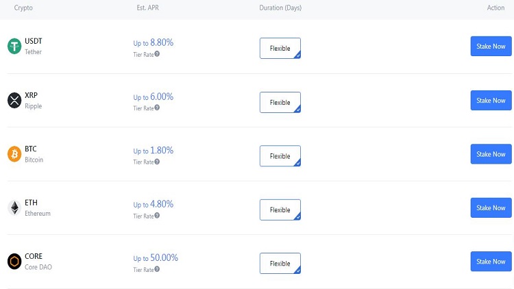 Crypto coins on MEXC