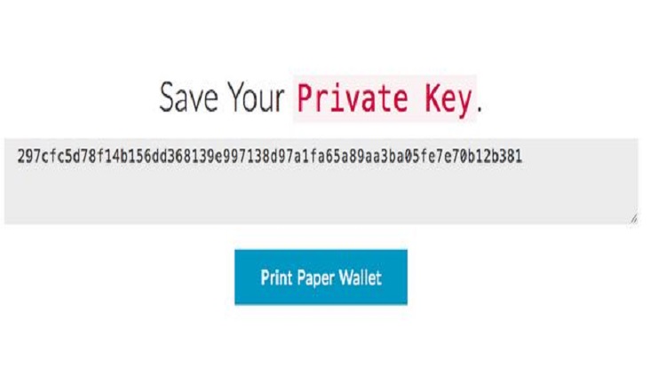 Save Your Private Key