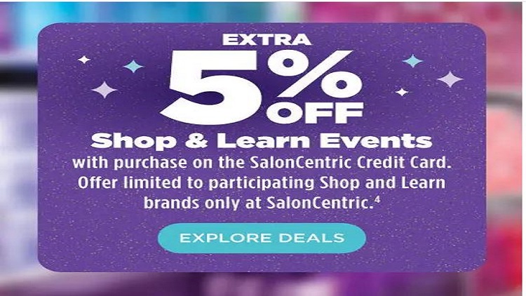 extra 5% offer for shop and learn events